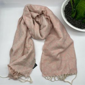 Steve Madden Women's Blush Pink Cozy Blanket Scarf with Fringe Trim - One Size